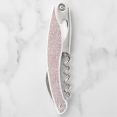 Girly Roos Gold Silver Glitter Ombre Design Kurkentrekker (Achterkant)