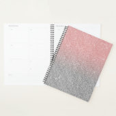 Girly Roos Gold Silver Glitter Ombre Design Planner (Display)