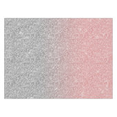 Girly Roos Gold Silver Glitter Ombre Design Tafelkleed (Voorkant (Horizontaal))