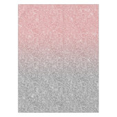 Girly Roos Gold Silver Glitter Ombre Design Tafelkleed (Voorkant)
