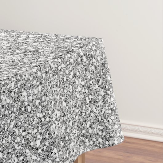 Girly Roos Gold Silver Glitter Ombre Design Tafelkleed (Voorbeeld)