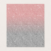 Girly Roos Gold Silver Glitter Ombre Design Visitekaartje (Buitenkant ongevouwen)