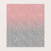 Girly Roos Gold Silver Glitter Ombre Design Visitekaartje (Binnenkant ongevouwen)