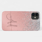 Girly Roos Gold Silver Glitter Sparkly Case-Mate iPhone Case (Achterkant (horizontaal))