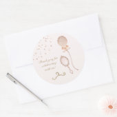 Girly Roos Gold Sparking Diamonds Ballonspiegel Ronde Sticker (Envelop)