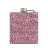 Girly Roos Gold Sparkle Glitter Monogram Heupfles (Achterkant)