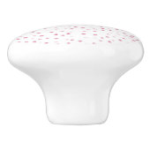 Girly Roos Gold Stippen Confetti White Design Keramische Knop (Zijkant)