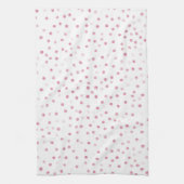 Girly Roos Gold Stippen Confetti White Design Theedoek (Verticaal)