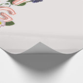 Girly Roos Gold Trendy Flower SPRING Typografie Cadeaupapier (Hoek)