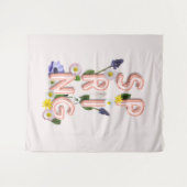 Girly Roos Gold Trendy Flower SPRING Typografie Wandkleed (Voorkant (horizontaal))