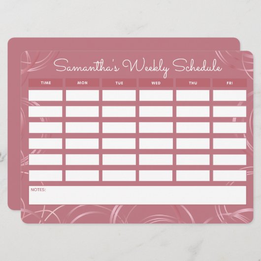 Girly Roos Gold Weekly School (Voorkant / Achterkant)