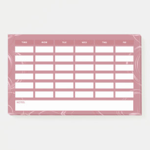 Girly Roos Gold Weekly School Post-it® Notes