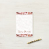 Girly Roos Gold Zebra Glitter Shine Bright Post-it® Notes (Op bureau)