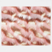 Girly Roos Goud Roze Wit Fleece Deken (Voorkant (Horizontaal))