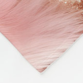 Girly Roos Goud Roze Wit Fleece Deken (Hoek)