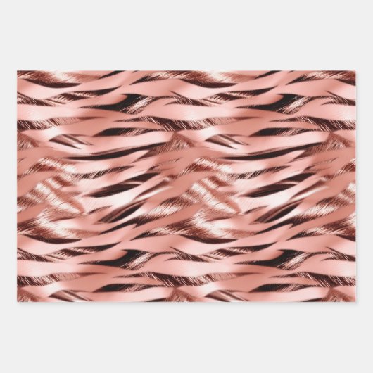  Girly Roos Goud Roze Wit Inpakpapier Vel (Voorkant 3)