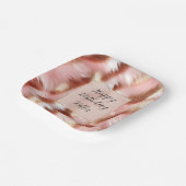 Girly Roos Goud Roze Wit Papieren Bordje (Gebogen)