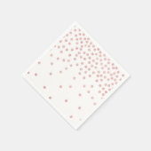 girly roos gouden glitter confetti polka dots servet (Hoek)