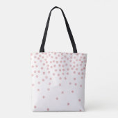 girly roos gouden glitter confetti polka dots tote bag (Achterkant)