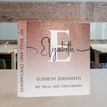 Girly Roos Gouden Glitter Sparkle Monogrammed