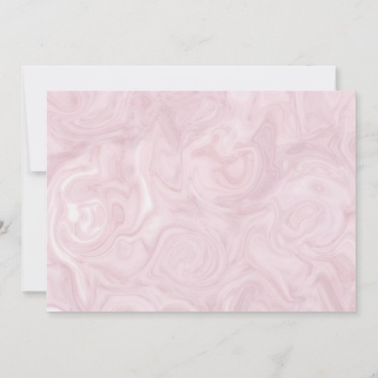 Girly Roos gouden marmer | Vrouwelijk Afstuderen Kaart (Achterkant)