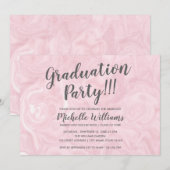 Girly Roos gouden marmer | Vrouwelijk Afstuderen Kaart (Voorkant / Achterkant)