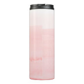 Girly roos ombre, aangepast monogramma thermosbeker (Achterkant)