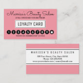 Girly Roos Pink Loyalty Discount Punch (Voorkant / Achterkant)