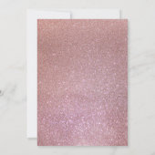 Girly Roos Pink White Glitter Dust Border Sweet 16 Kaart (Achterkant)