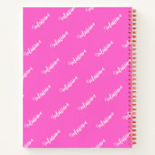Girly Roos roze kleur - Initiaal naam monogram Notitieboek (Achterkant)