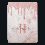 Girly Rose Gold Glitter Drips iPad Pro Cover<br><div class="desc">Deze gepersonaliseerde girly Ipad hoes heeft grijze tekst op een prachtige rozen gouden blush roze marmeren achtergrond. Pas de iPad-hoes aan met de naam van uw keuze om iemand zich extra speciaal te laten voelen. Maakt een leuk cadeau voor verjaardagen of voor Kerstmis, of op elk moment. Ontworpen voor u...</div>