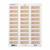 Girly Rose Goud Lippen Ombre Adreslabel Etiket (Full Sheet)