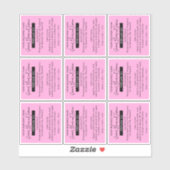 Girly Roze 10ml Parfum Essentiële Olie Roller Labe Sticker (Vel)
