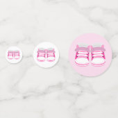 GIRLY ROZE BABY BOOTIES EN BINKYS CONFETTI (Voorkanten)