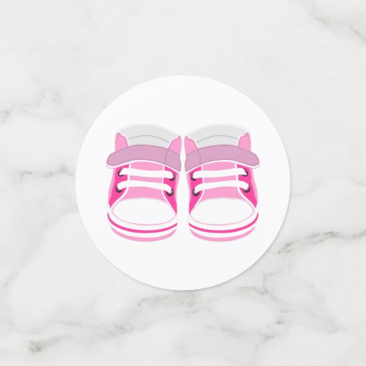 GIRLY ROZE BABY BOOTIES EN BINKYS CONFETTI (Kleine voorkant)