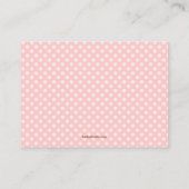Girly Roze Baby shower Luier Raffle Ticket Insert Informatiekaartje (Achterkant)