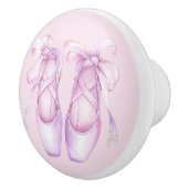 Girly Roze Ballet Schoenen Keramische Knop (Rechts)