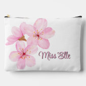 Girly Roze Bloemen Custom Etui (Voorkant)