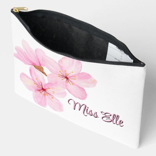 Girly Roze Bloemen Custom Etui (Open)