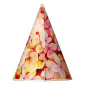 Girly Roze Bloemen Modern 21ste Verjaardag Papier Feesthoedjes (Achterkant)