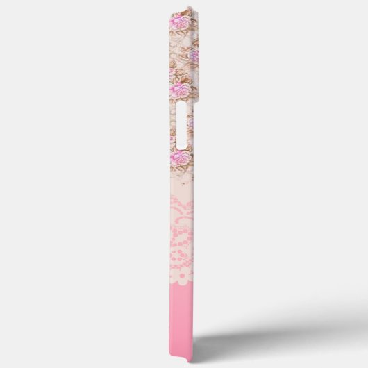 Girly  Roze Bloemen Naadloze Patroon Rozen Case-Mate iPhone Case (Achterkant / Rechts)