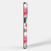 Girly roze bloemen patroon monogram Case-Mate iPhone case (Achterkant / Rechts)