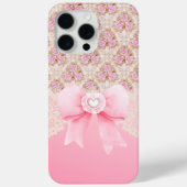 Girly  Roze Bloemen Rozen lint en kant Case-Mate iPhone Case (Achterkant)