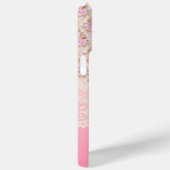 Girly  Roze Bloemen Rozen lint en kant Case-Mate iPhone Case (Achterkant / Rechts)