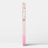 Girly  Roze Bloemen Rozen lint en kant Case-Mate iPhone Case (Achterkant / Links)