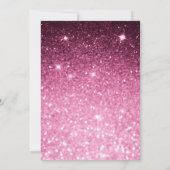 Girly roze bordeaux faux glitter bokeh Sweet 16 Kaart (Achterkant)