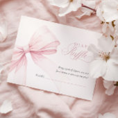 Girly Roze Bow Baby shower Luier Raffle Informatiekaartje