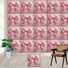 Girly Roze Bow Glitter Coquette Esthetische Sparkl Behang