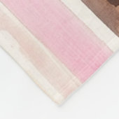 Girly Roze Bruin Luipaard Print Harten Strepen Fleece Deken (Hoek)