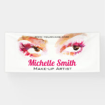 Girly Roze Bruine Waterverf Oog Make-up Artiest